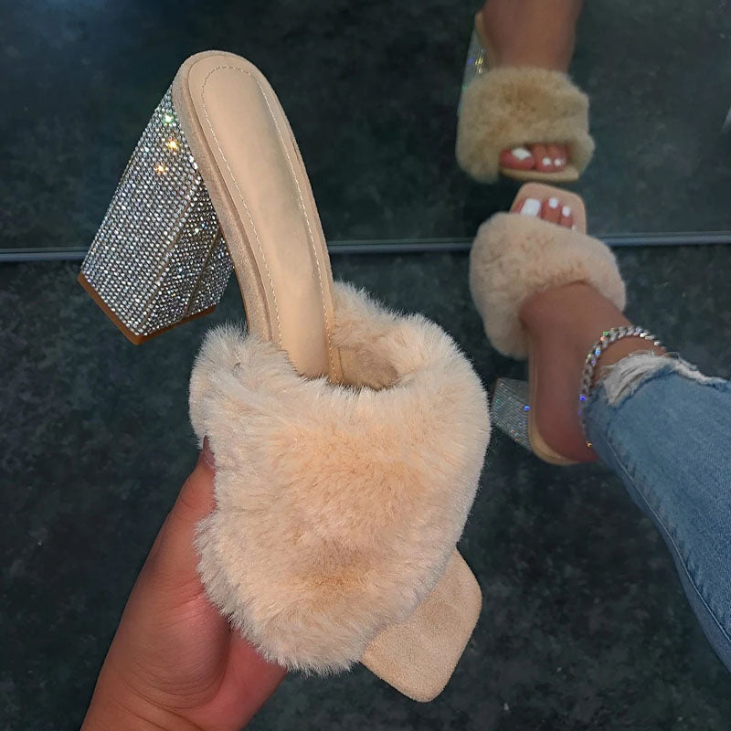 Damen Sandalen mit Strass und hohem Absatz – Bild 2 | LuxeStyle