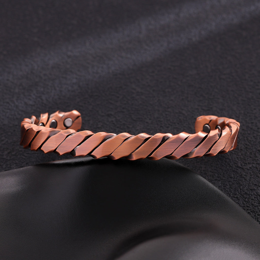 Reines Kupferarmband mit Linien-Design – Bild 5 | LuxeStyle