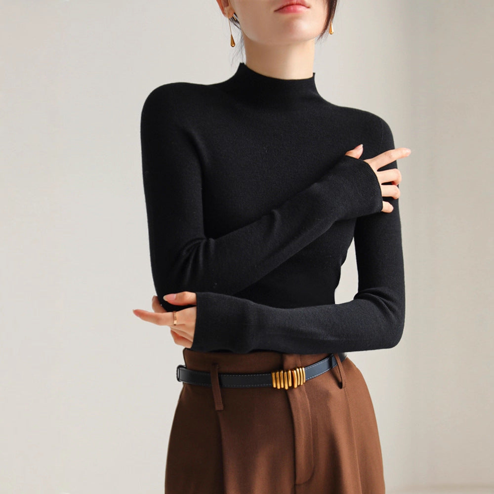 Premium Merino Wolle Rundhalspullover