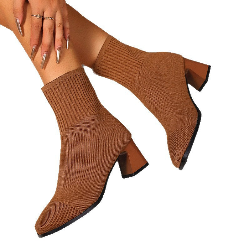 Gestrickte Ankle Boots für Damen – Bild 4 | LuxeStyle