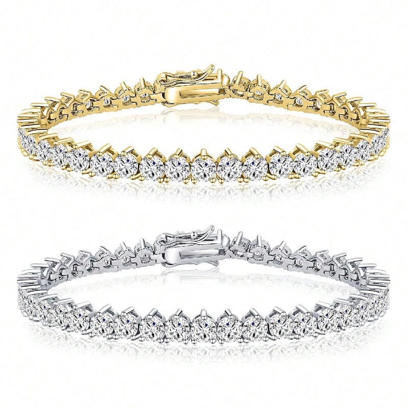 Dreifachklinken-Tennisarmband mit Zirkon – Bild 7 | LuxeStyle
