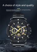 Stahlarmband-Multifunktion-Uhr – Bild 1 | LuxeStyle