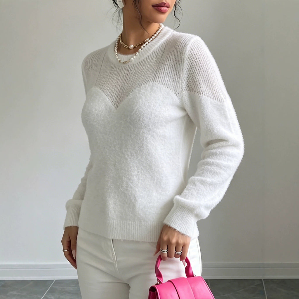 Weisser Pullover