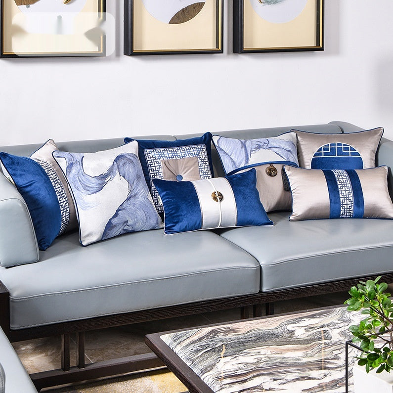 Kissenhülle «Blaue Tuschemalerei» – Bild 9 | LuxeStyle