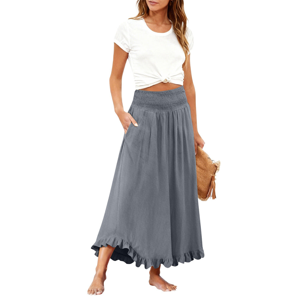 Eleganter Midirock mit Rüschensaum – Ansicht 4