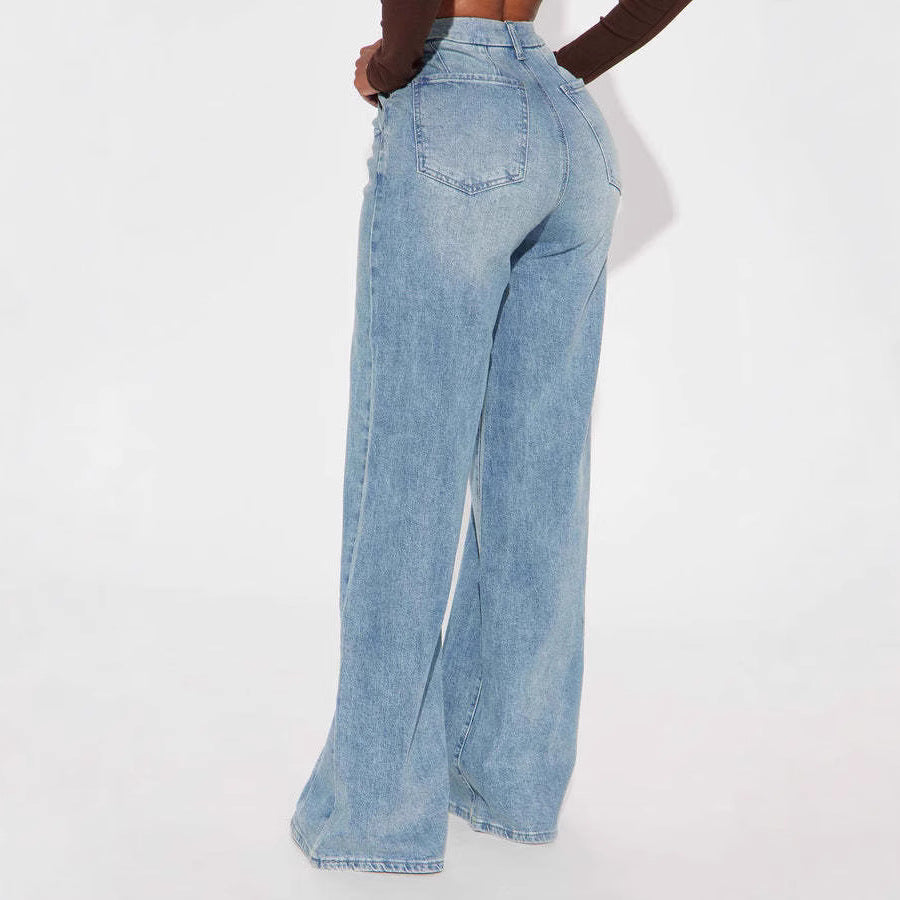 Straight-Leg Jeans im Street-Style