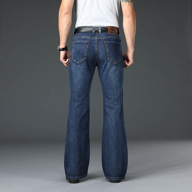 Herren High-Waist Loose-Fit Flared Jeans