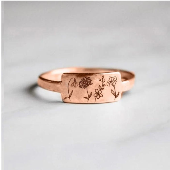 Blumenring aus Metall