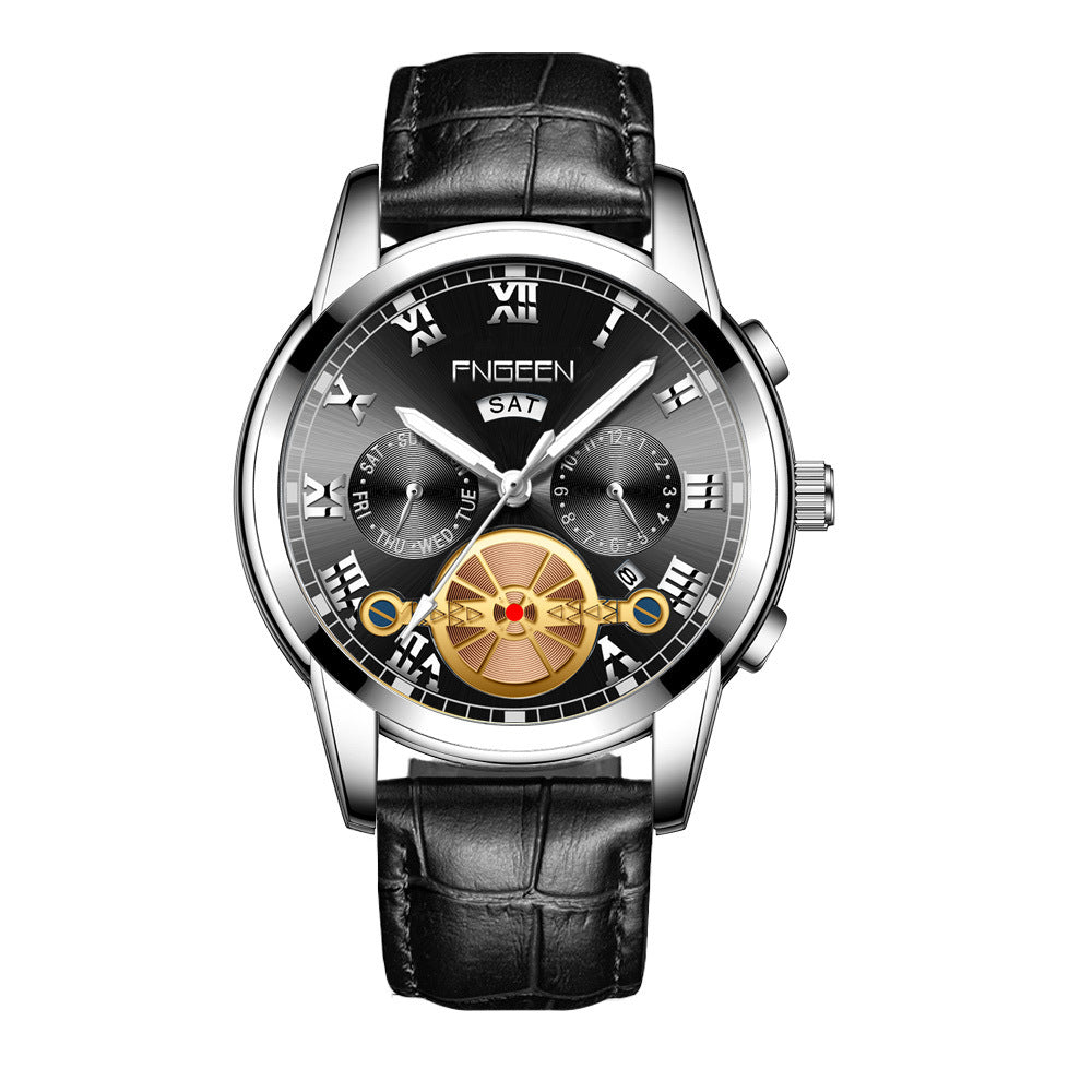 Quarz-Armbanduhr mit Kalender und Edelstahlband – Bild 3 | LuxeStyle