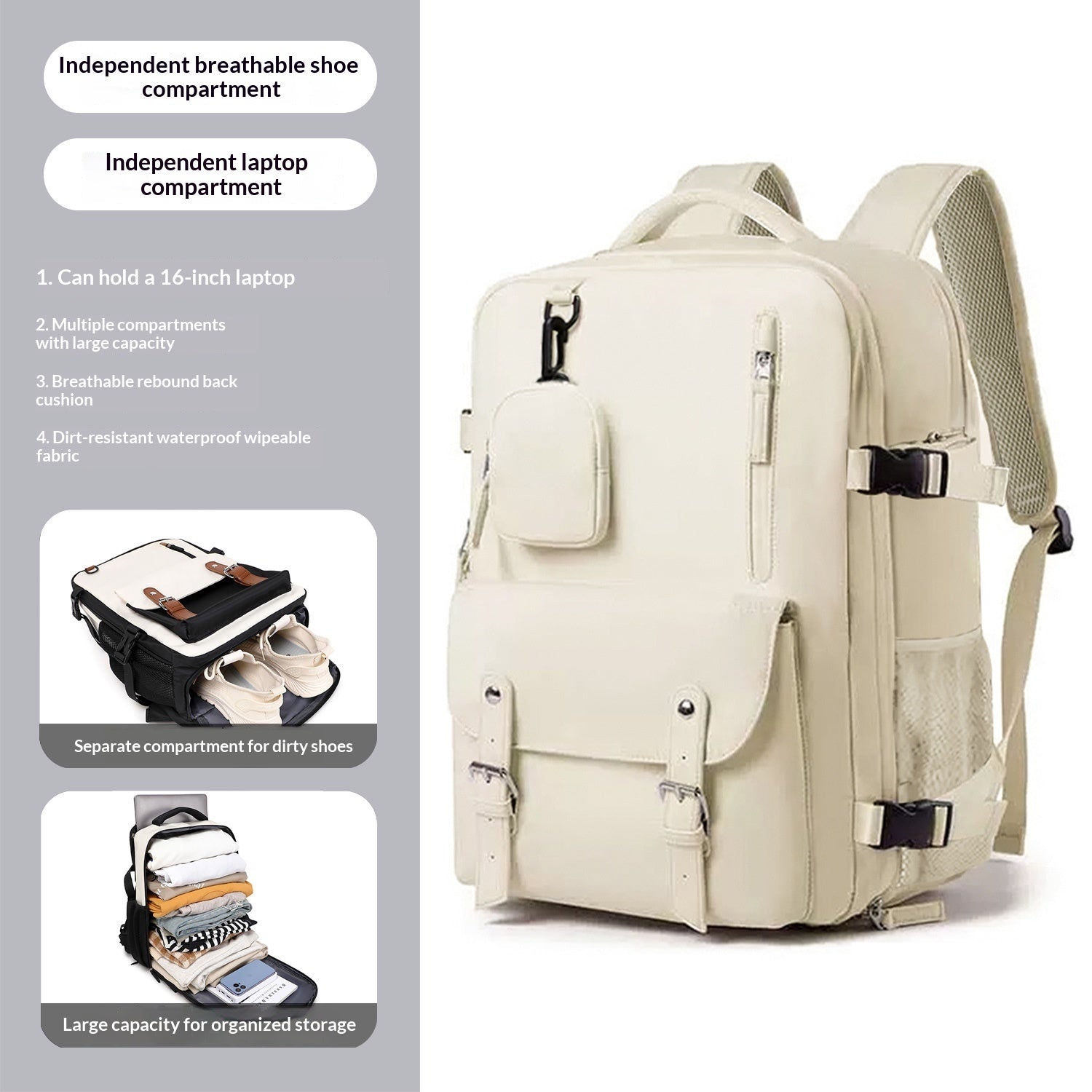 Grosser Laptop-Rucksack für Reise und Studium