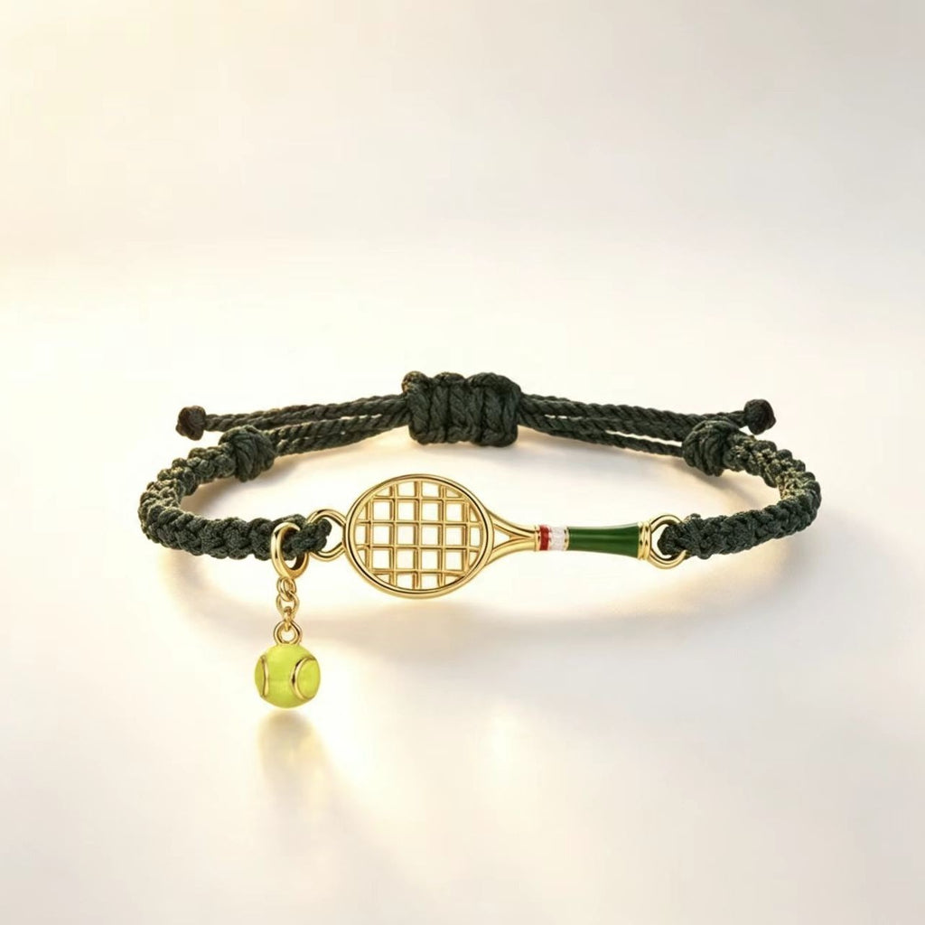 Goldfarbenes, hohles Tennisracket-Armband – Bild 5 | LuxeStyle