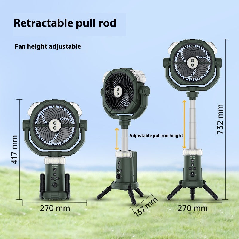 Camping-Ventilator mit Sprühfunktion und Licht | LuxeStyle