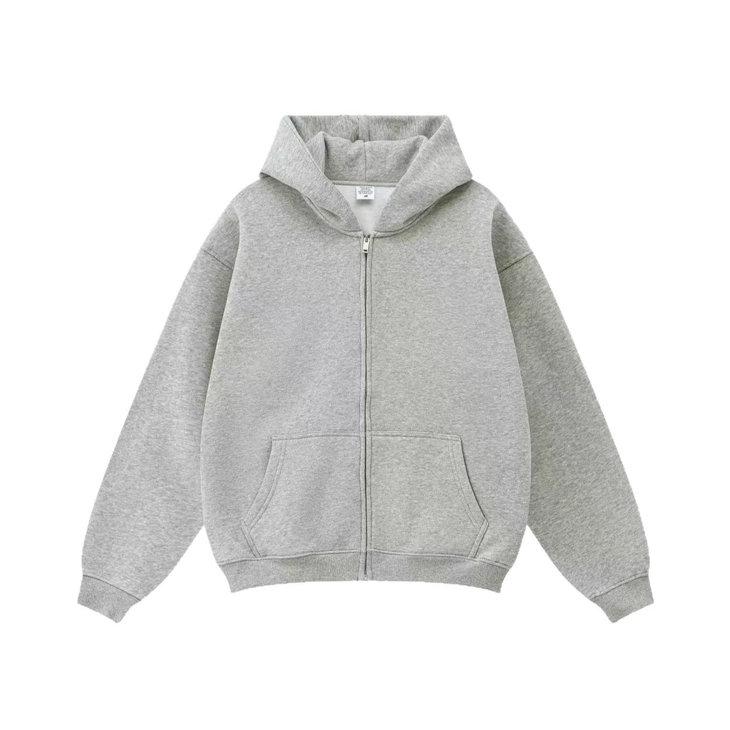 Damen-Casual-Hoodie mit Reissverschluss in Einheitsfarben