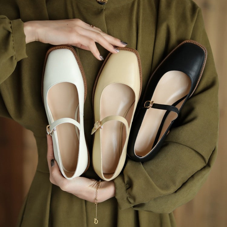 Retro-Halbschuhe mit mittlerem Absatz