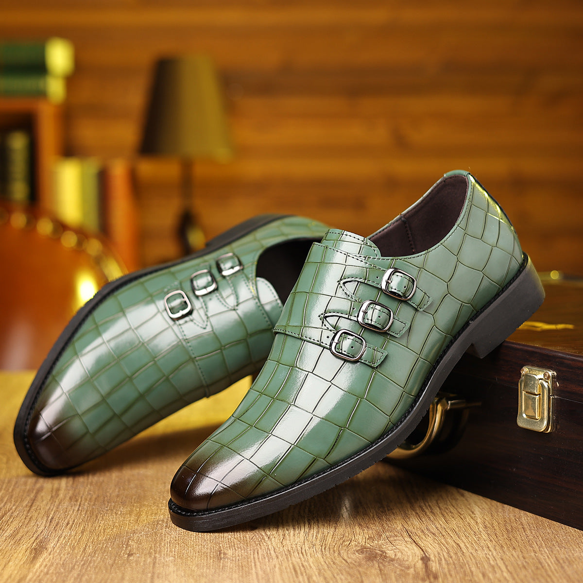 Herren Business-Schuhe mit Schnallen