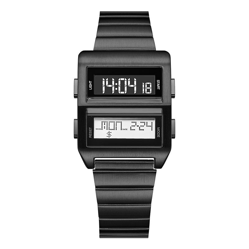 Retro-Digitaluhr mit Multifunktionsanzeige