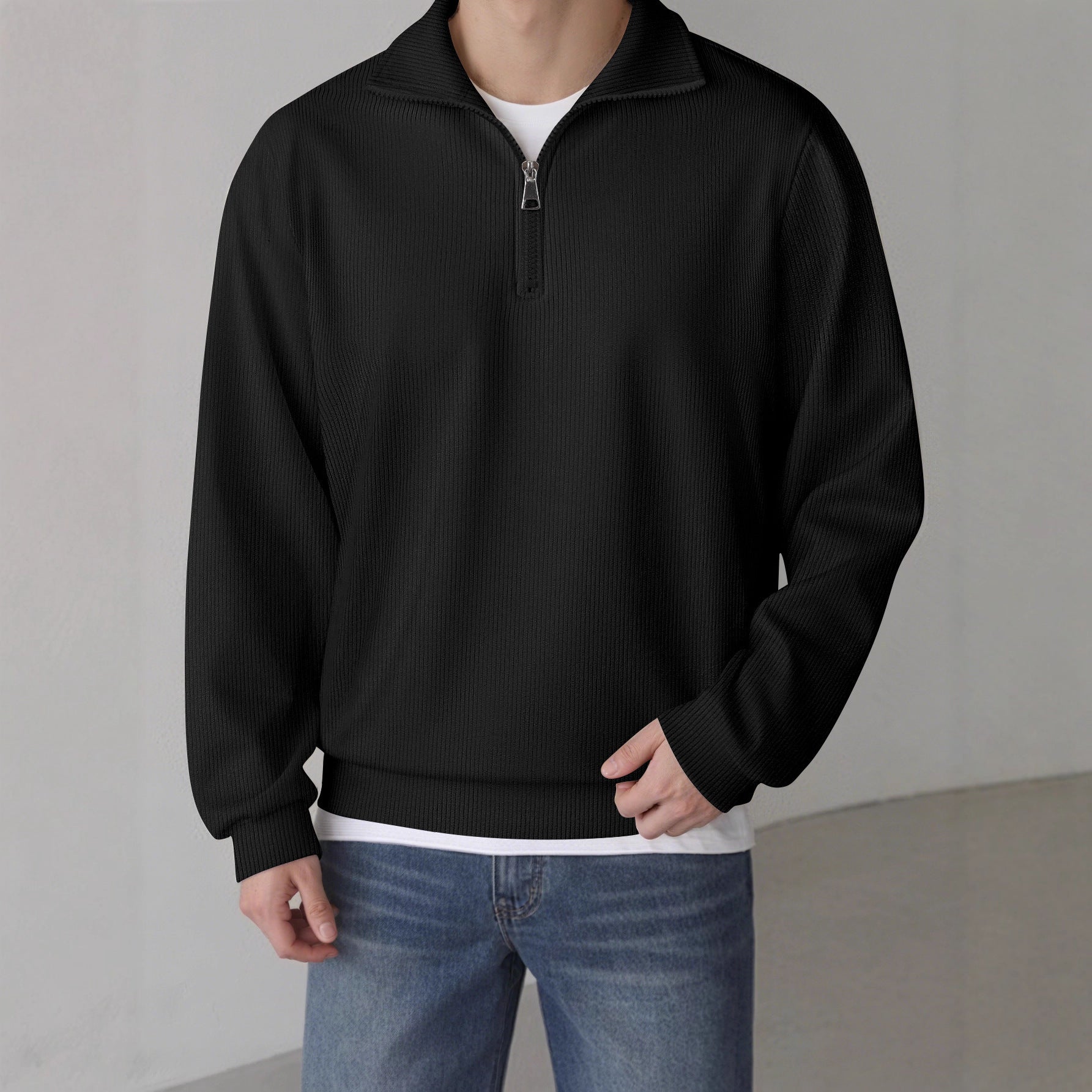 Herren-Relax-Schulterfreier Langarm-Jacke