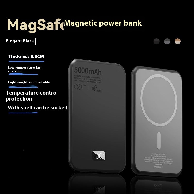 Magnetische Wireless Powerbank mit Digitalanzeige