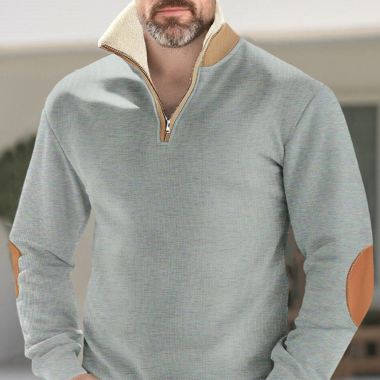 Herren-Langarmshirt mit halber Knopfleiste – Bild 9 | LuxeStyle