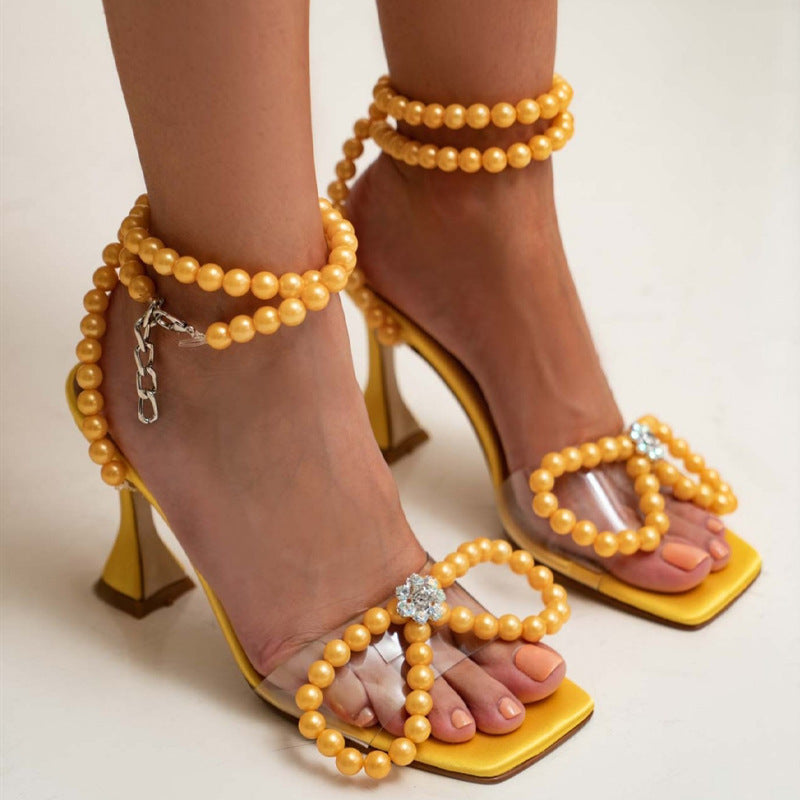 Schmale High Heel mit Schleifenband – Bild 6 | LuxeStyle