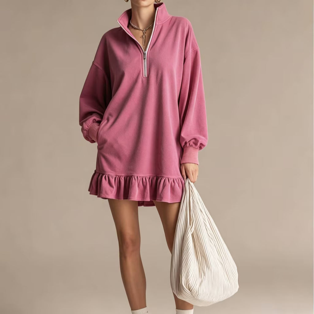 Lässige Damen-Midi-Kleid