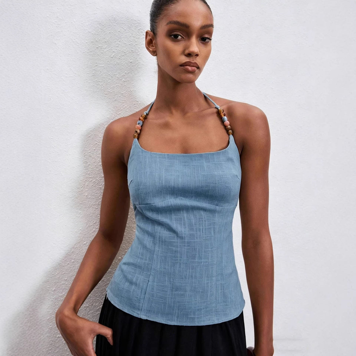 Damen Slim-fit Top mit eckigem Ausschnitt – Bild 8 | LuxeStyle