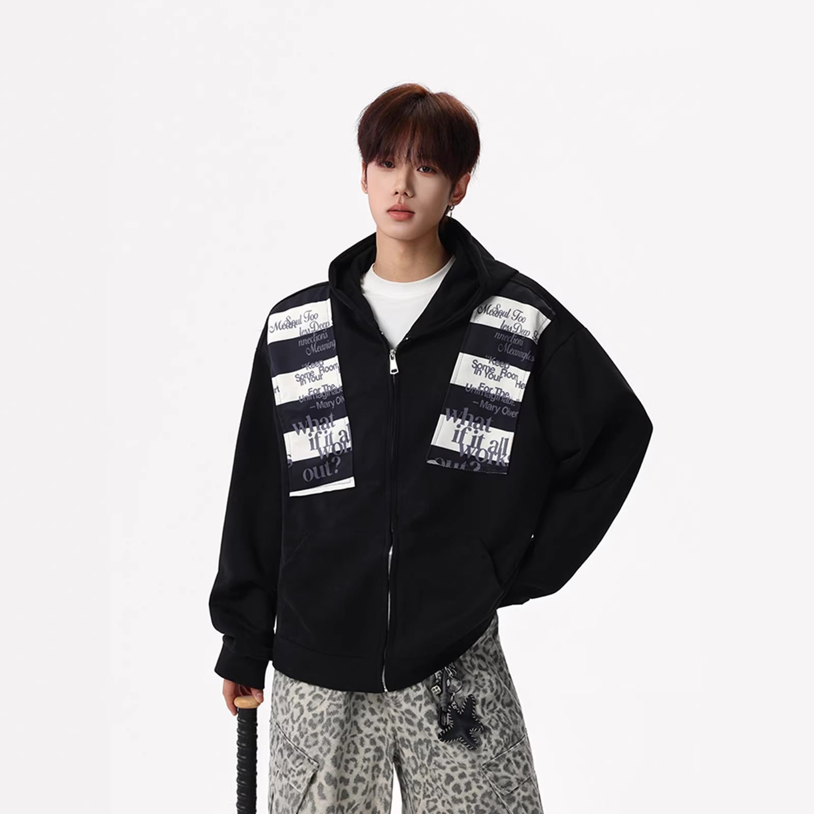 Sportlicher Cardigan Hoodie für Herren – Ansicht 6