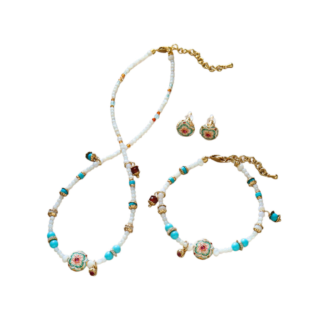 Halskette mit Kor, Türkis und Muschelperlen – Bild 6 | LuxeStyle