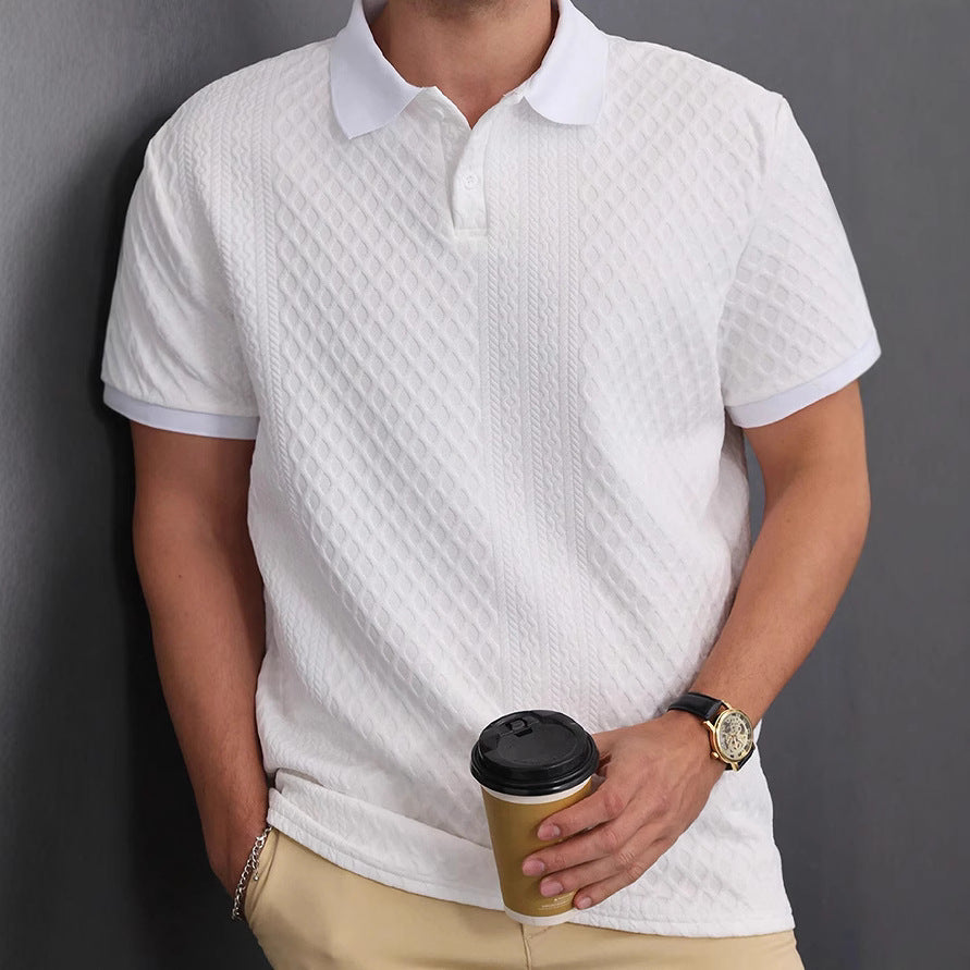 Polo-Shirt mit Jacquard-Muster – Bild 8 | LuxeStyle