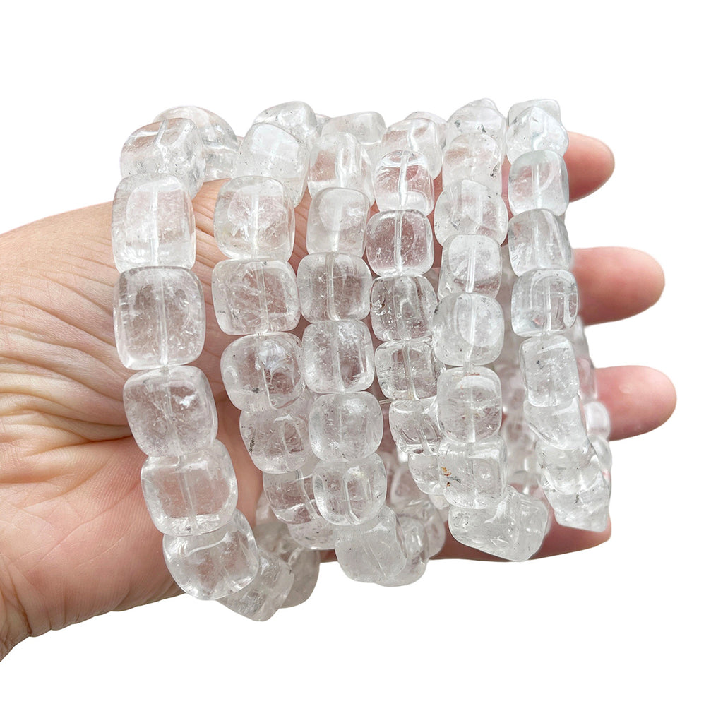 Armband mit weissen Kristall-Würfeln – Bild 6 | LuxeStyle