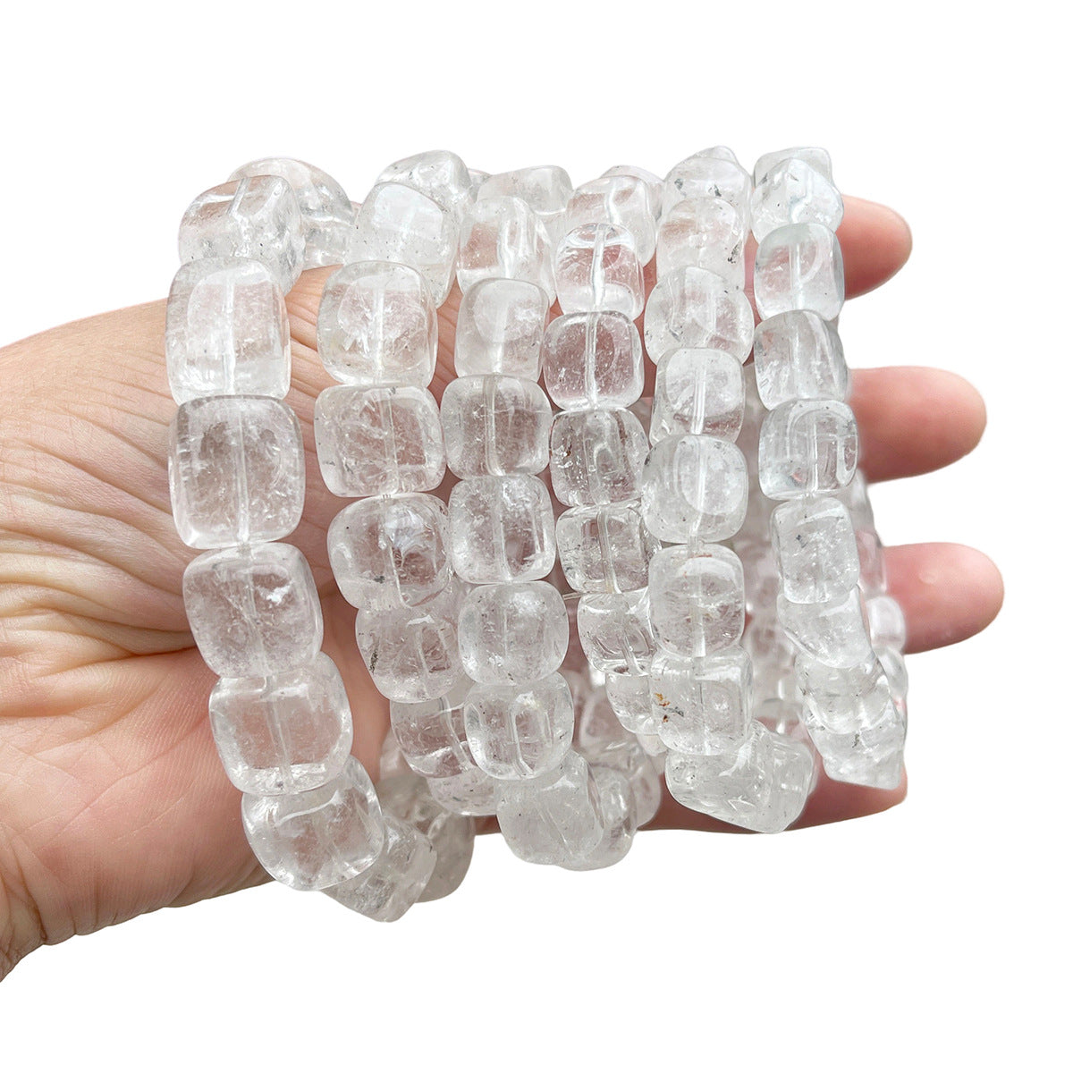 Armband mit weissen Kristall-Würfeln – Bild 6 | LuxeStyle