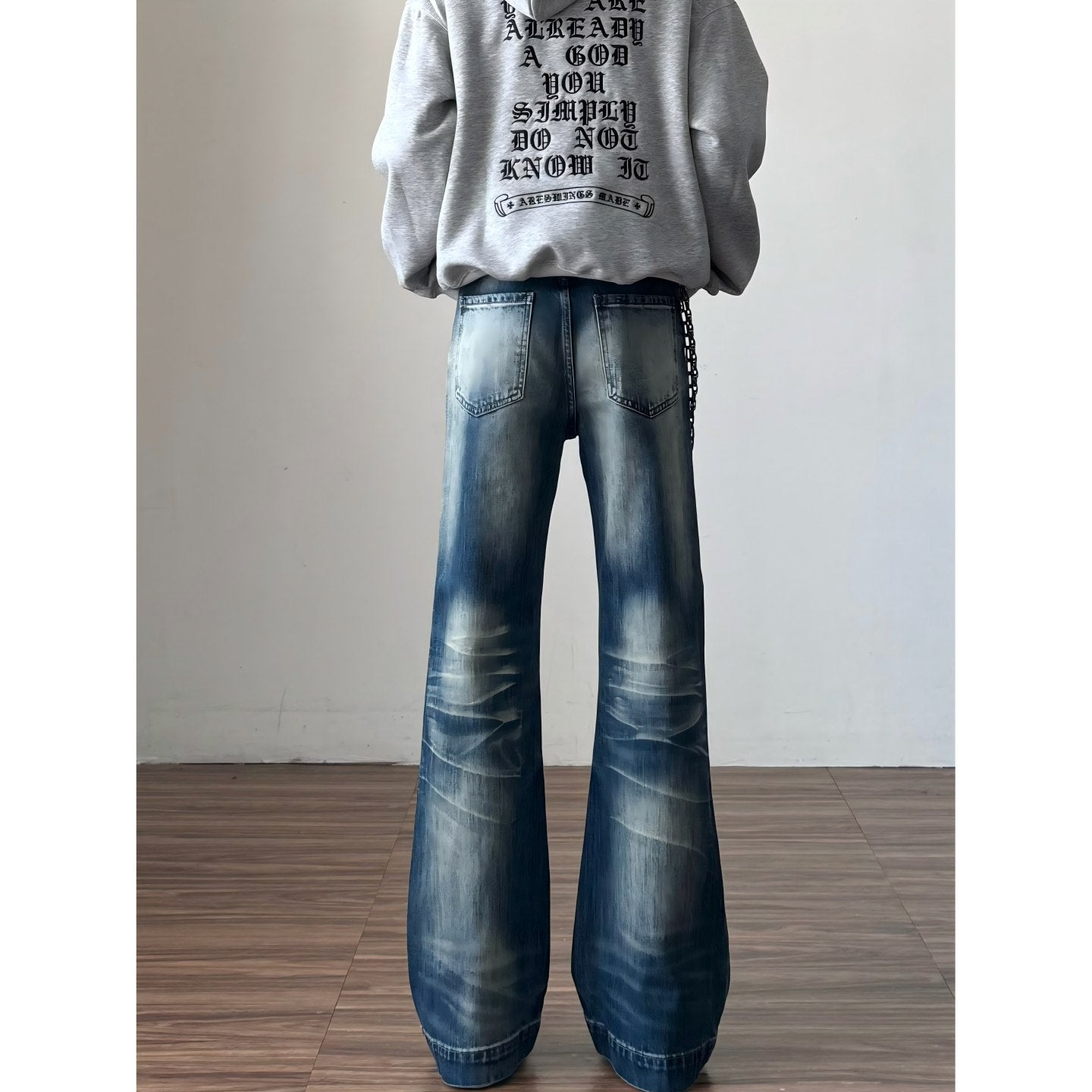 Retro Loose Wide-Leg Hose für Herren