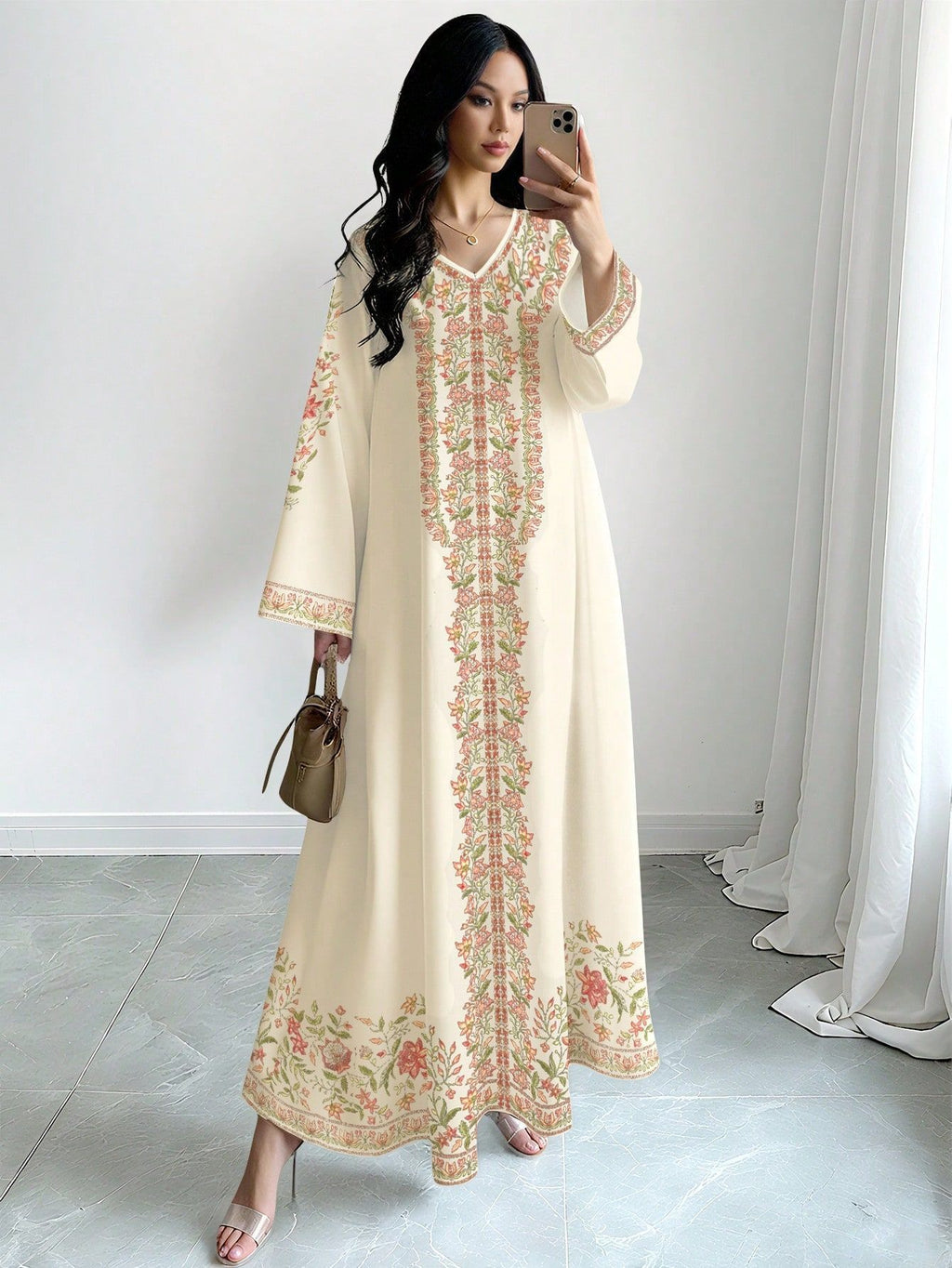 Blumiges Casual-Kleid