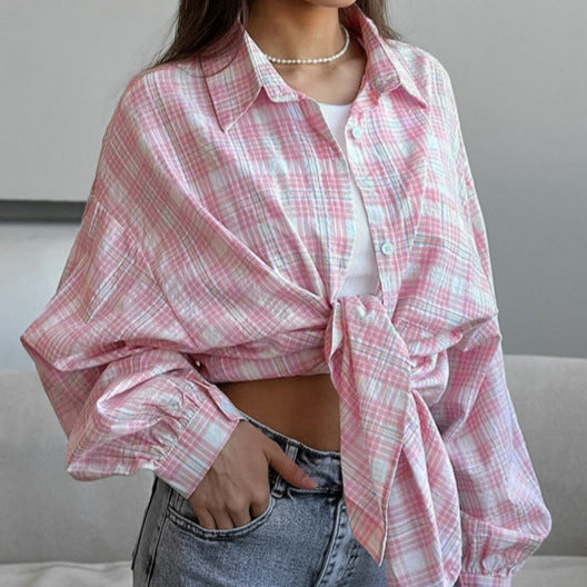 Kariertes Langarm-Hemd im Street-Style | LuxeStyle