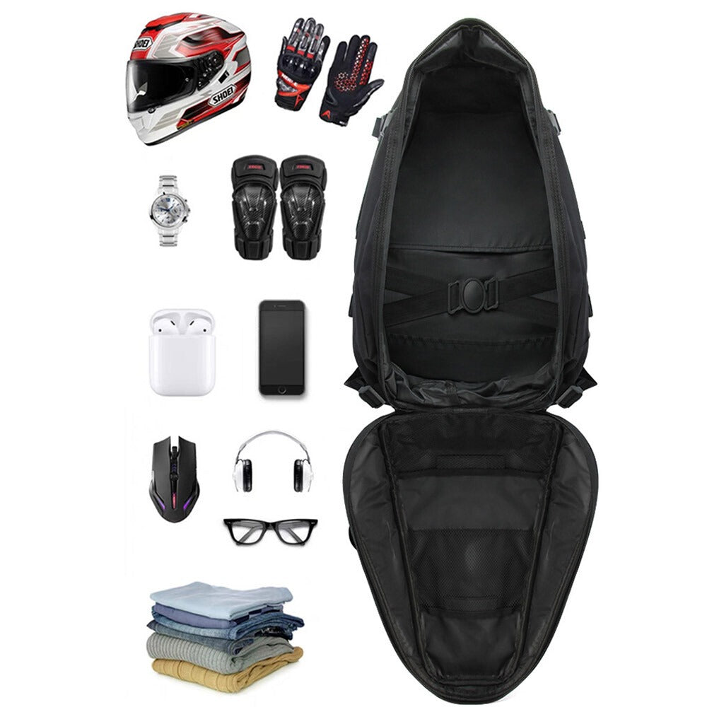 Motorrad-Hecktasche, Grau