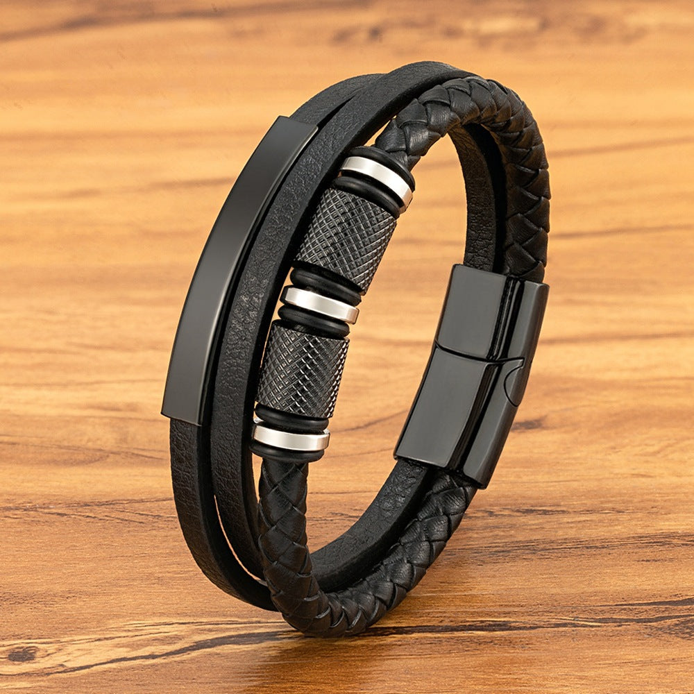 Gold-Leder-Armband mit Anhängern – Bild 2 | LuxeStyle