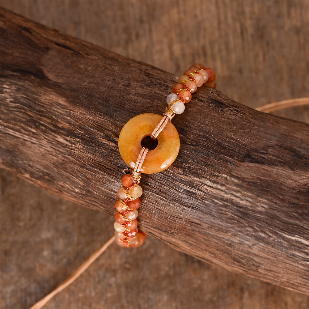Boho Armband mit Naturstein – geflochten – Bild 3 | LuxeStyle