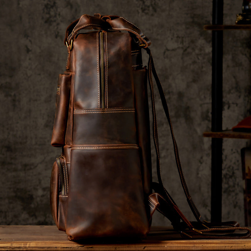 Retro Rucksack aus Crazy Horse Leder – Bild 3 | LuxeStyle
