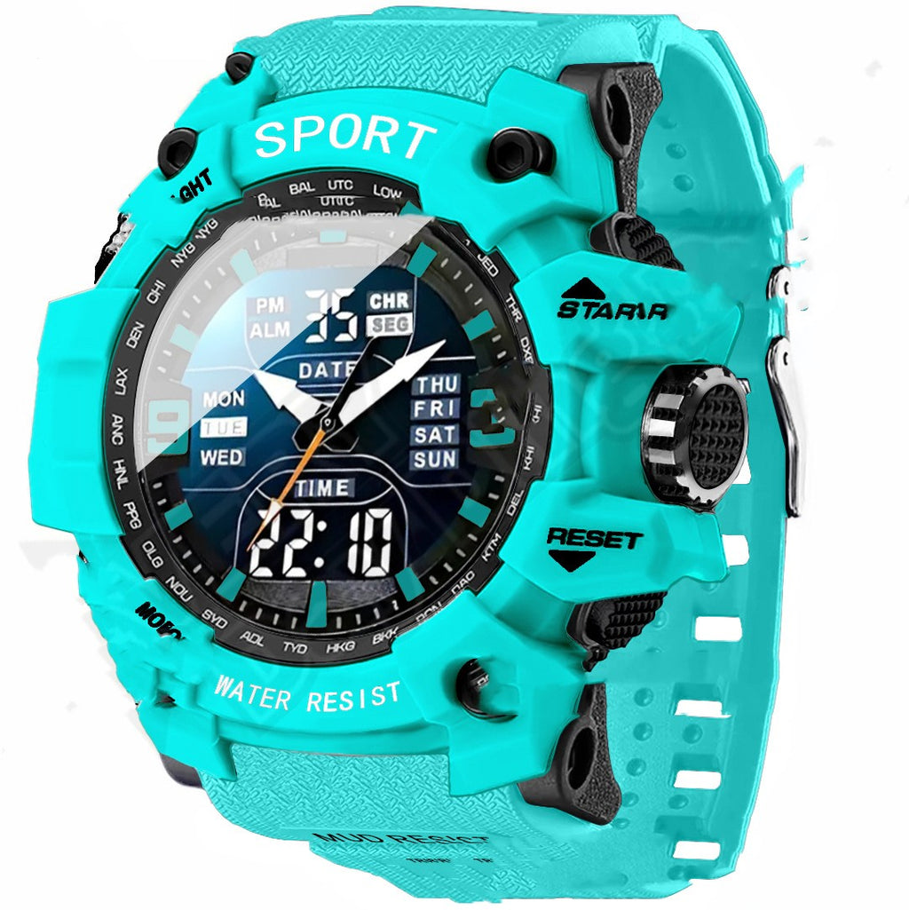 Sportliche Armbanduhr mit Leuchtzifferblatt