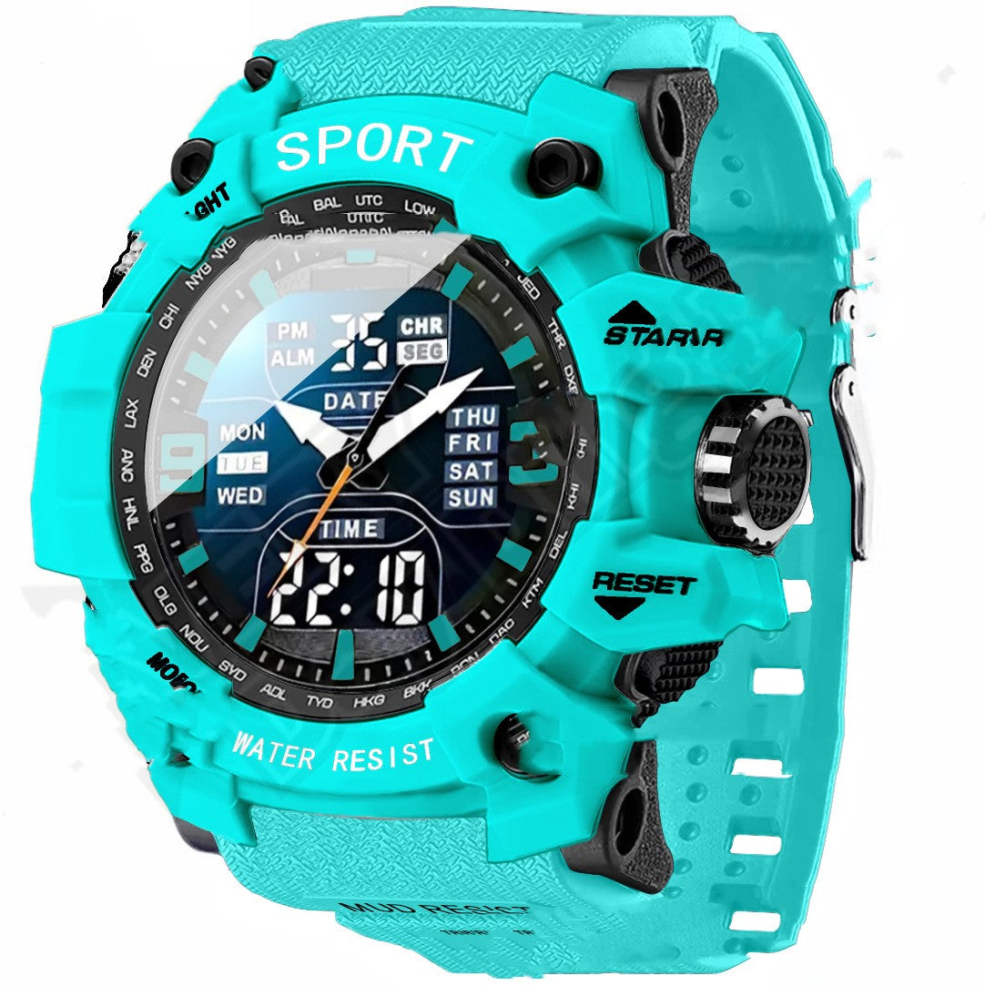 Sportliche Armbanduhr mit Leuchtzifferblatt
