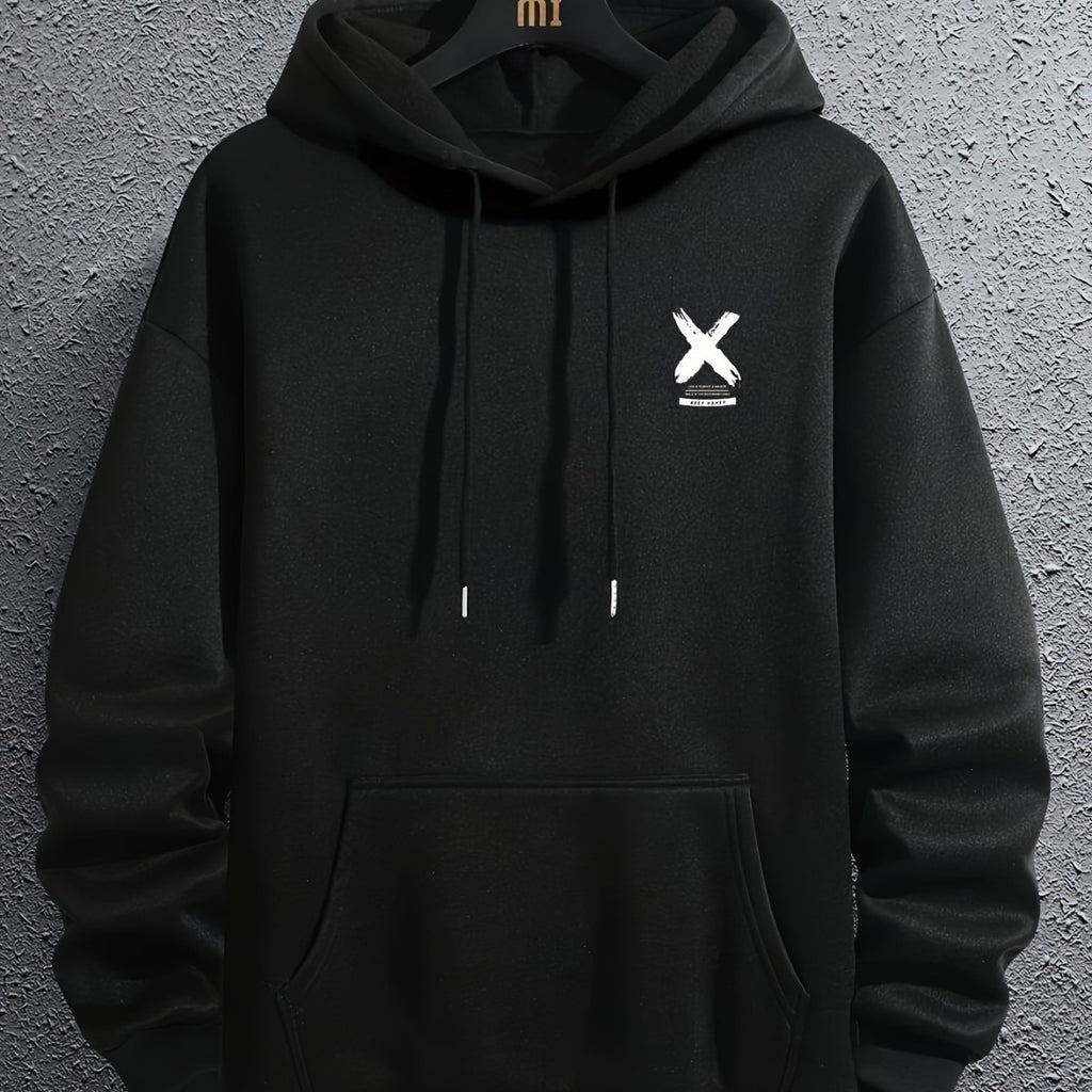 Herren Hoodie mit Letter-Print