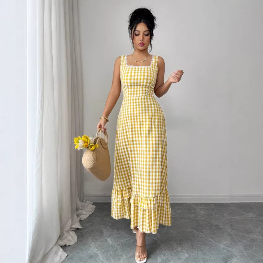 Elegantes Retro-Kleid mit Karomuster – Bild 1 | LuxeStyle