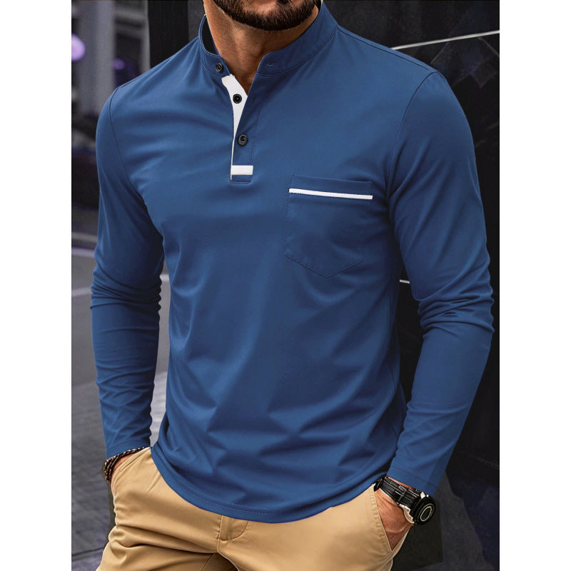 Slim Fit Poloshirt mit langen Ärmeln – Bild 6 | LuxeStyle