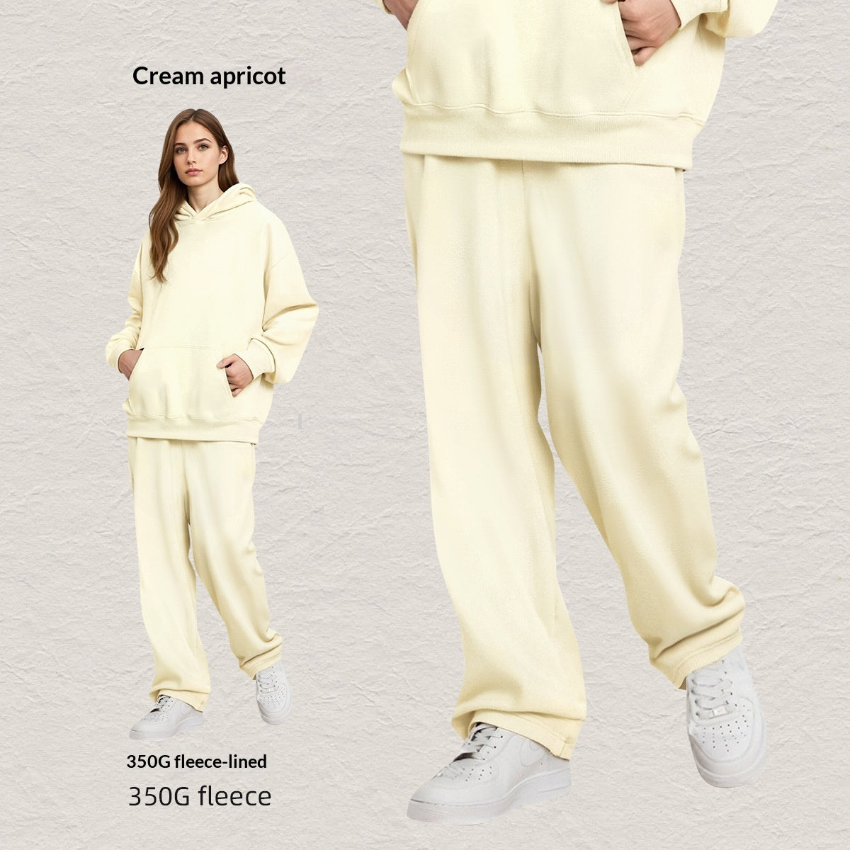 Kapuzen-Sweatshirt-Set, Fleece-gefüttert – Ansicht 5