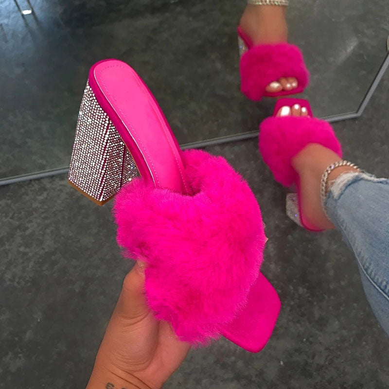 Damen Sandalen mit Strass und hohem Absatz – Bild 4 | LuxeStyle