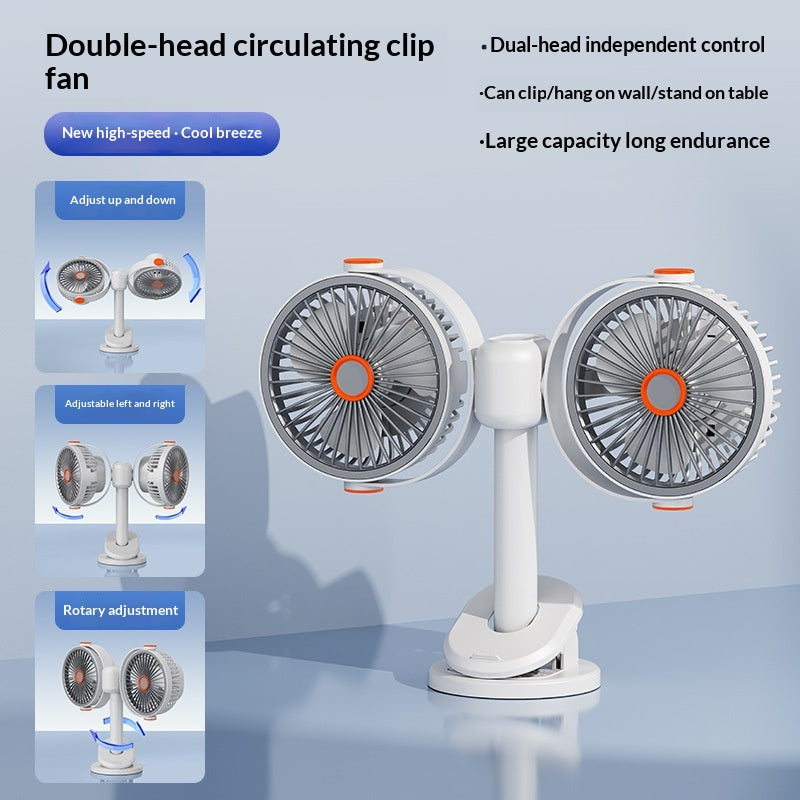 USB-Tischventilator mit Doppelrotor