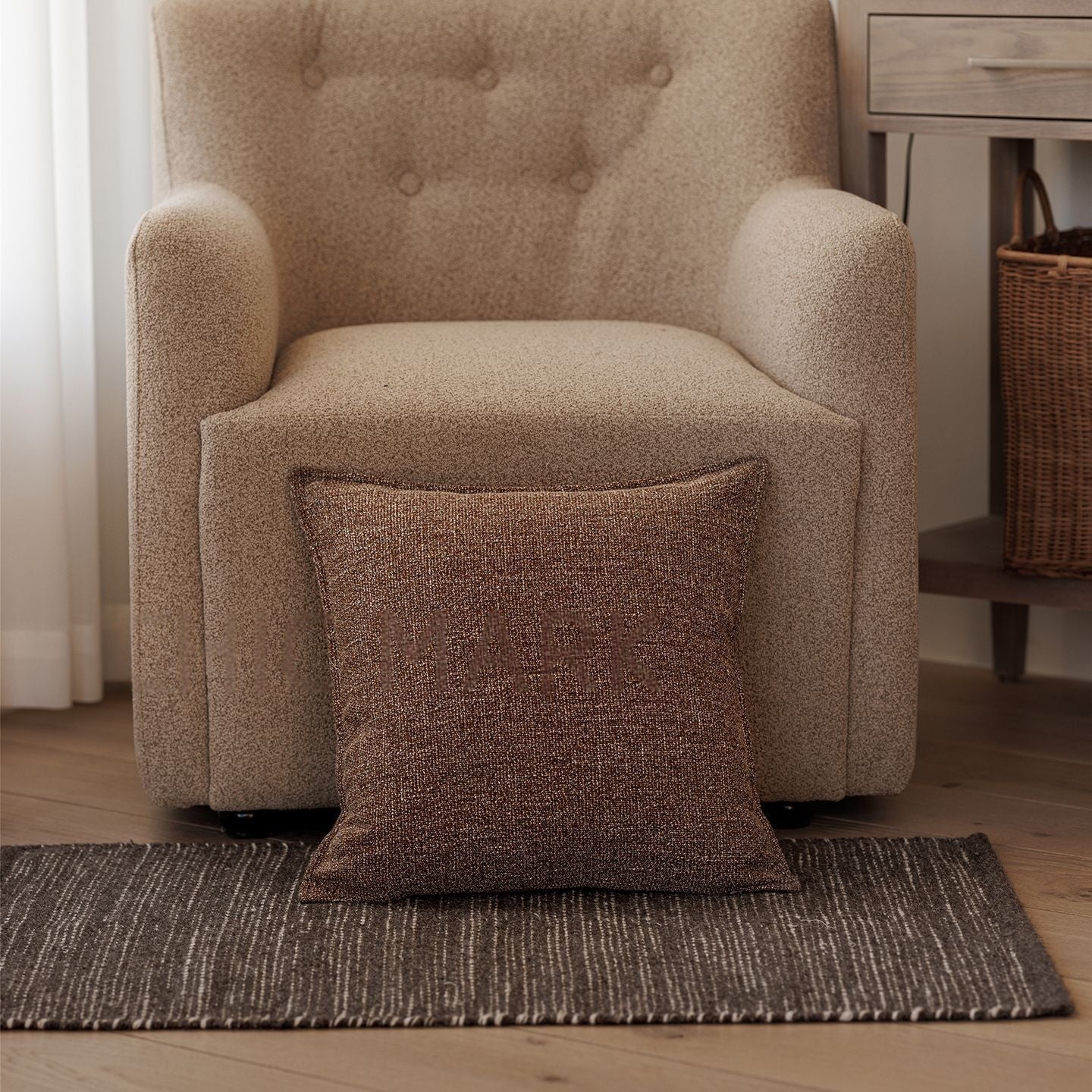 Erde-Ton Kissenbezug ohne Kissen für Sofa