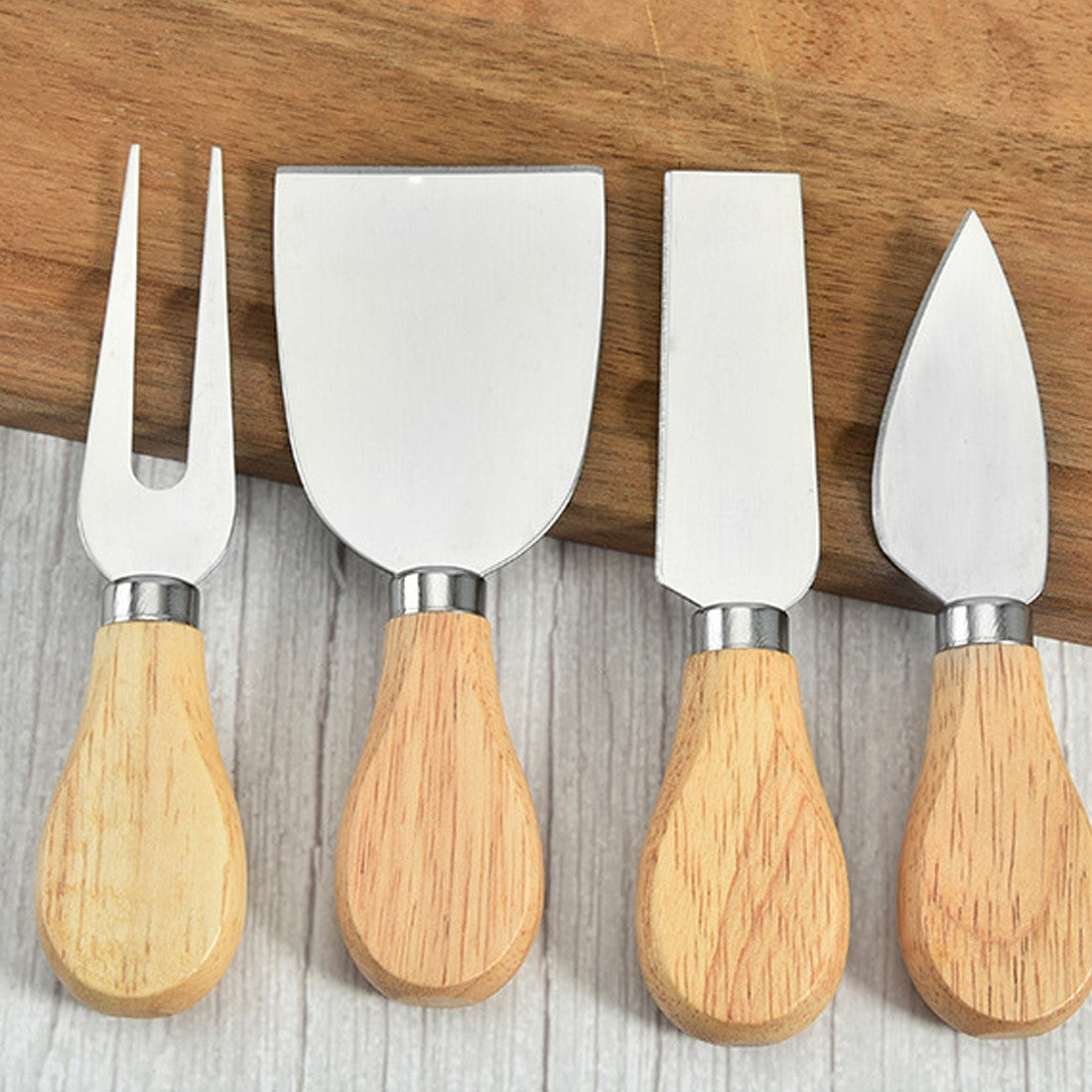 Käsemesser-Set mit Holzbox, 4-teilig – Ansicht 8