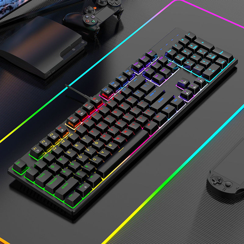 Mechanische Tastatur mit 104 Tasten, USB-C, Blue Switches