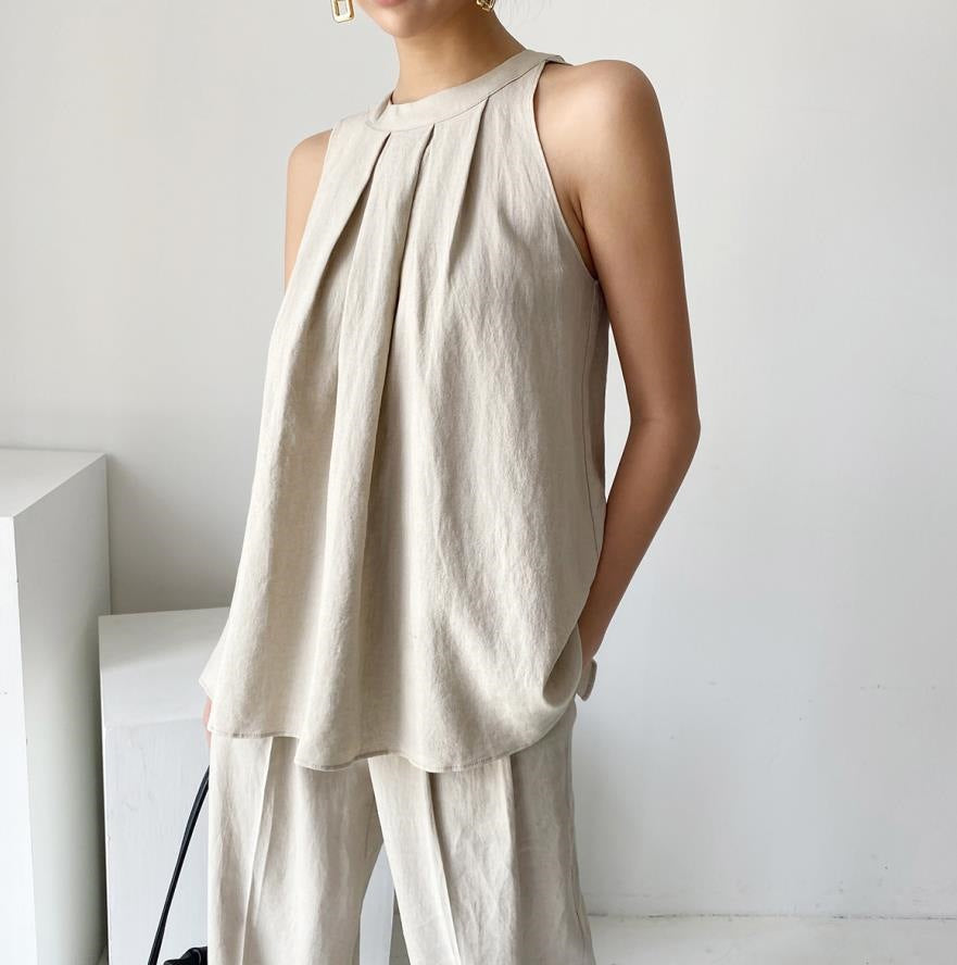 Retro Plissiertes Camisole